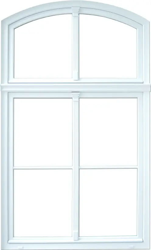 Weisses Fenster mit sprossen